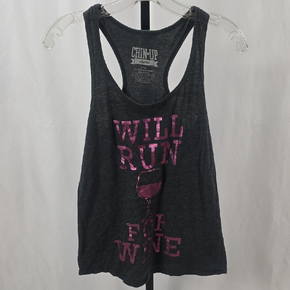 Black and Pink Sleeveless Racerback Tank Top